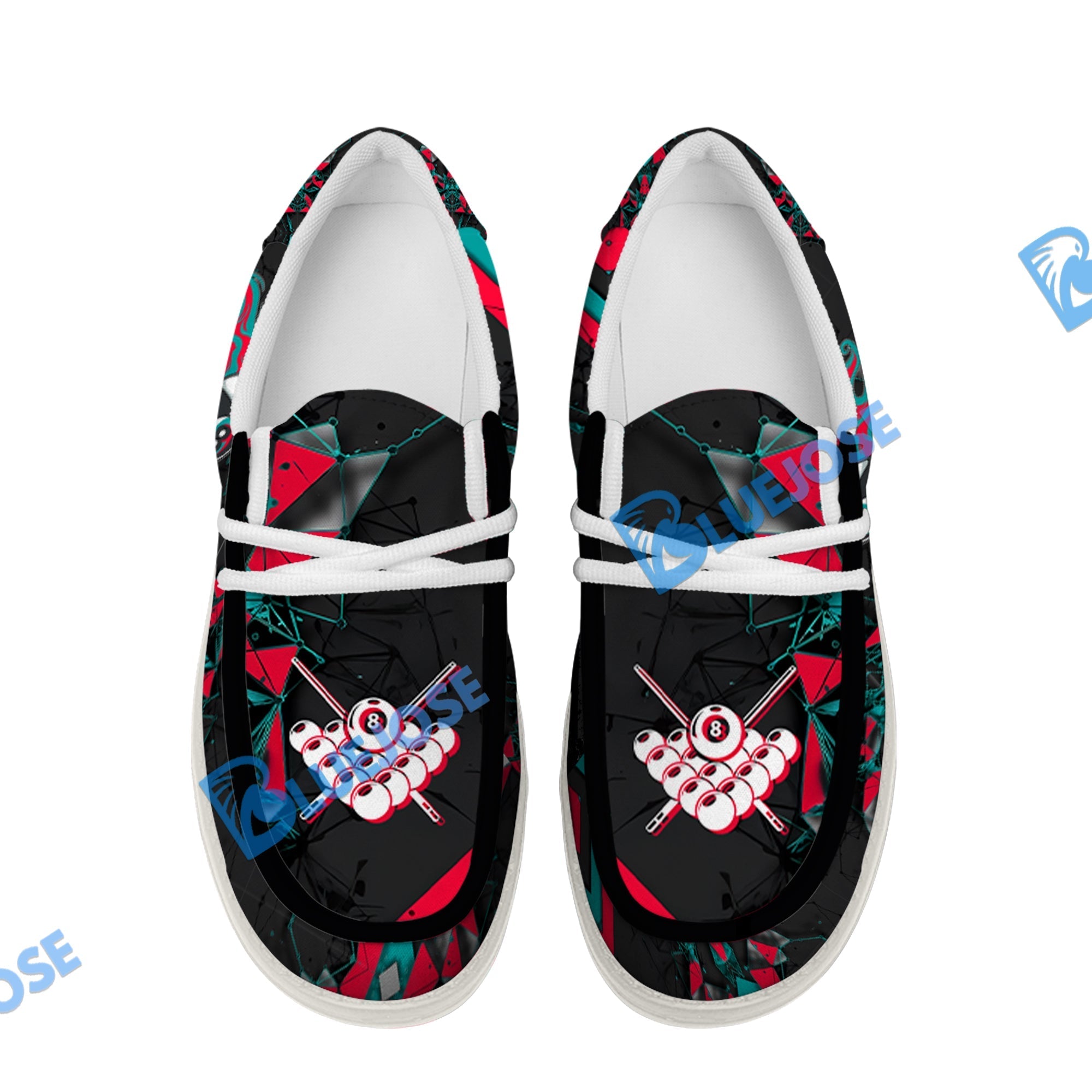 Billiards 8 Ball Peaceful Fire Lace Up Loafers 2026