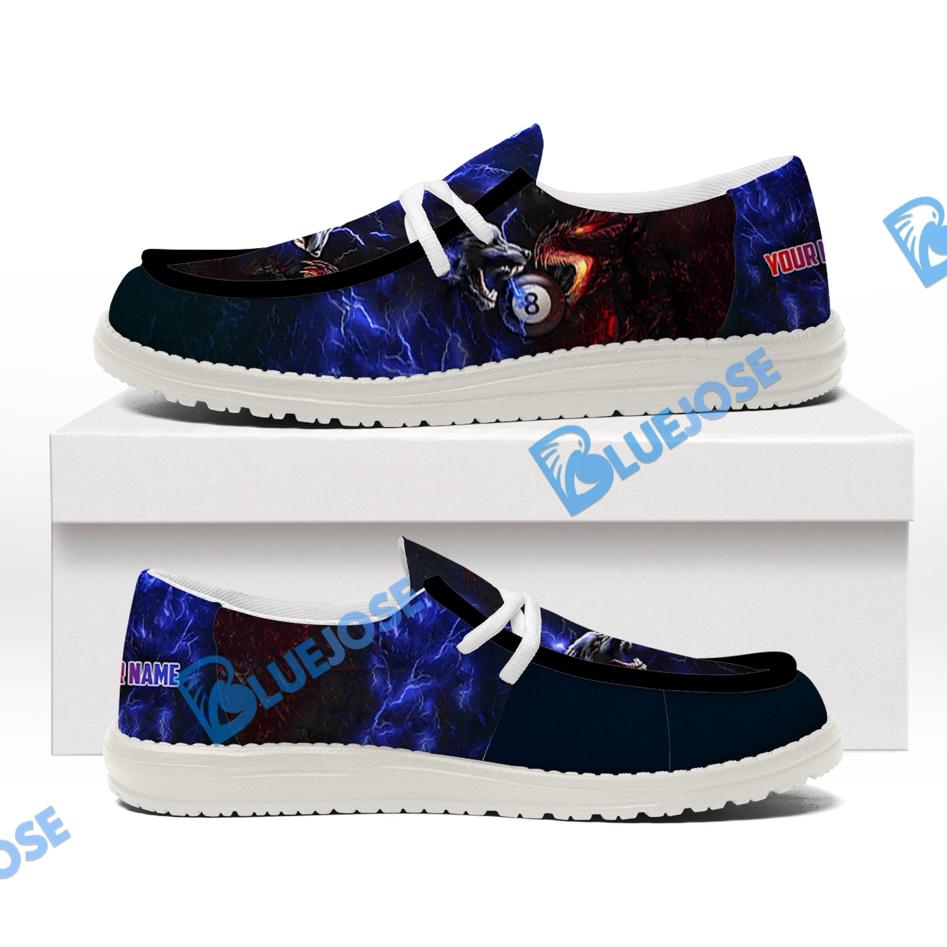 Billiard Ball 8 Dragon And Wolf Lace Up Loafers 2026