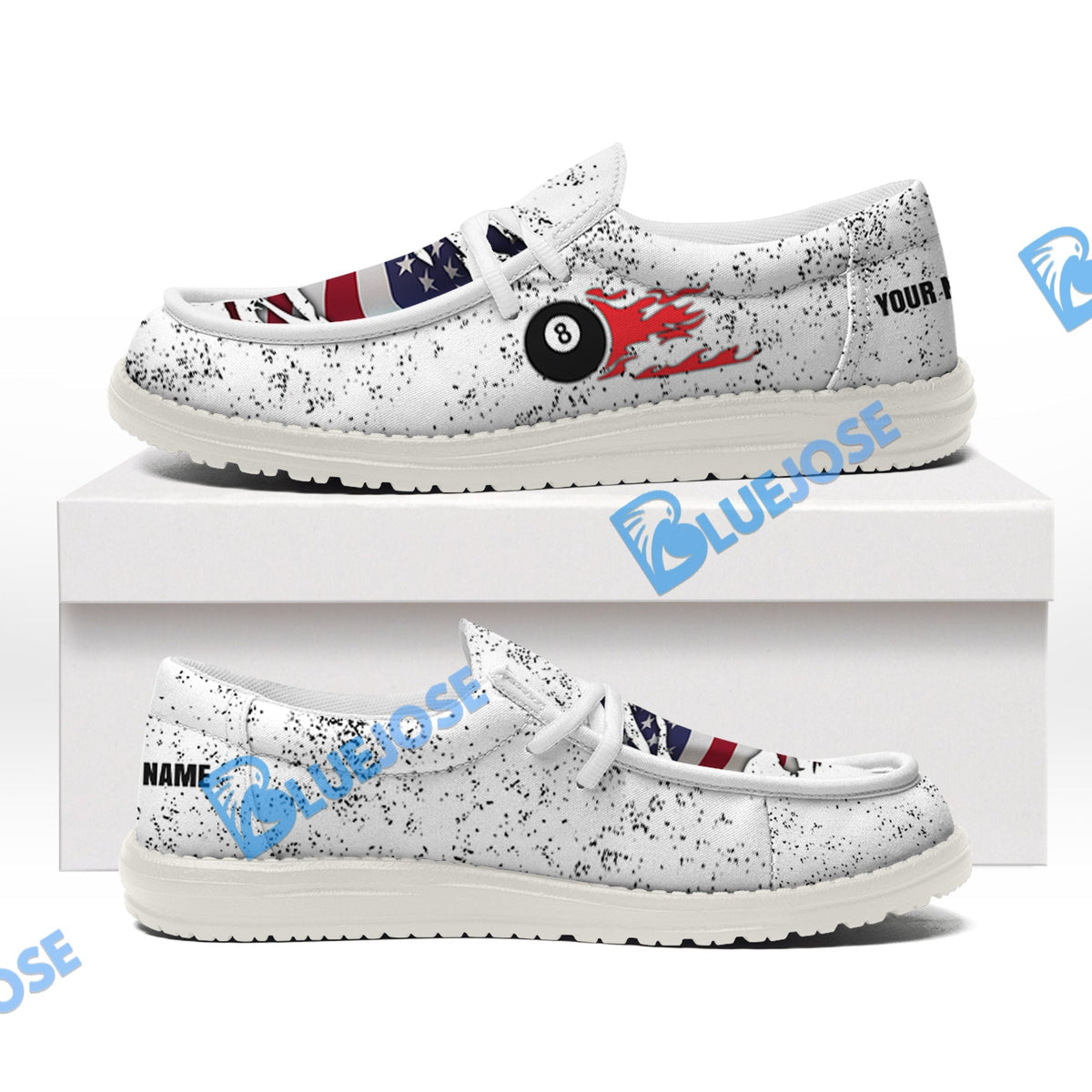 Billiards USA Flag Lace Up Loafers 2026