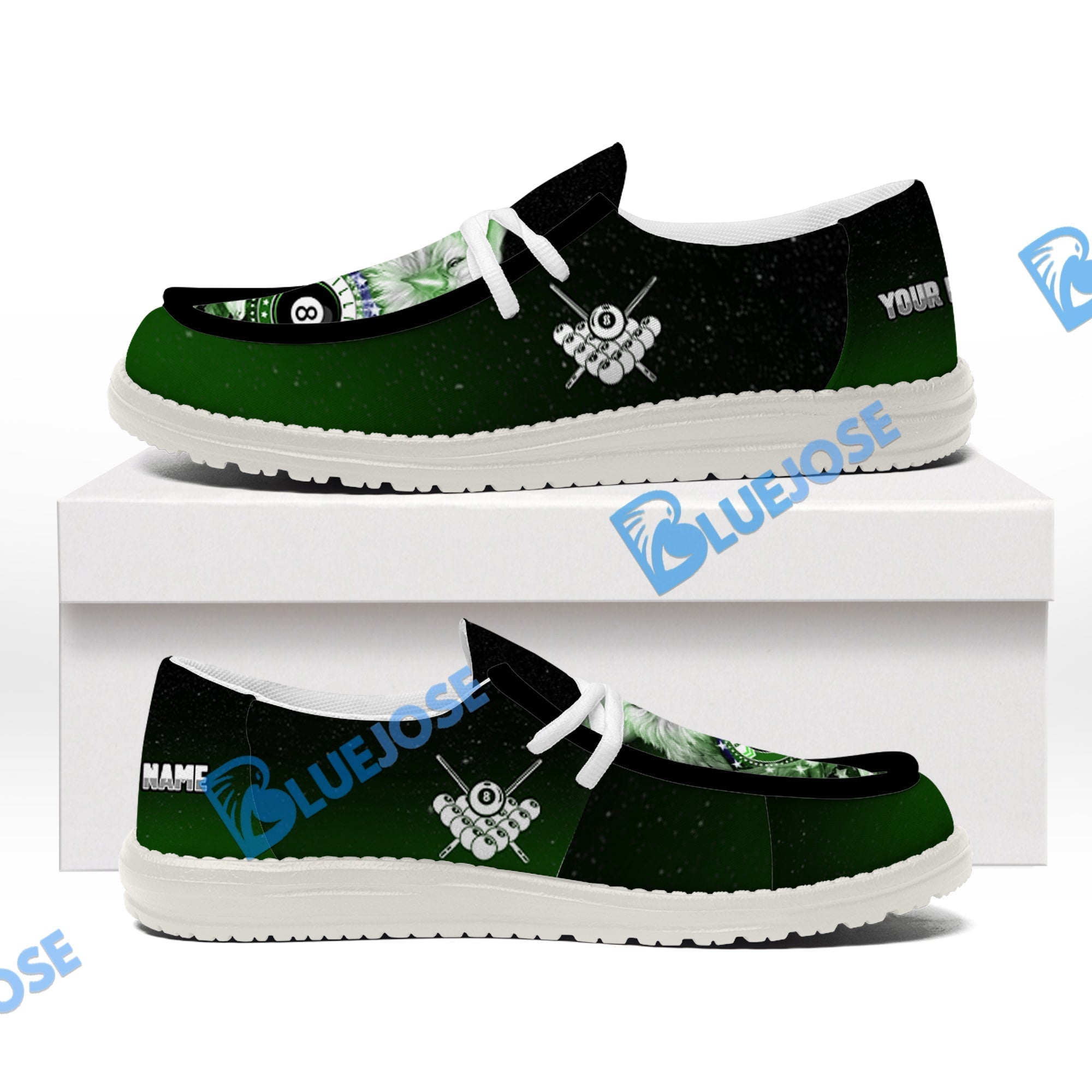 Billiards Ball 8 Cross Eagle American Flag  Lace Up Loafers 2026