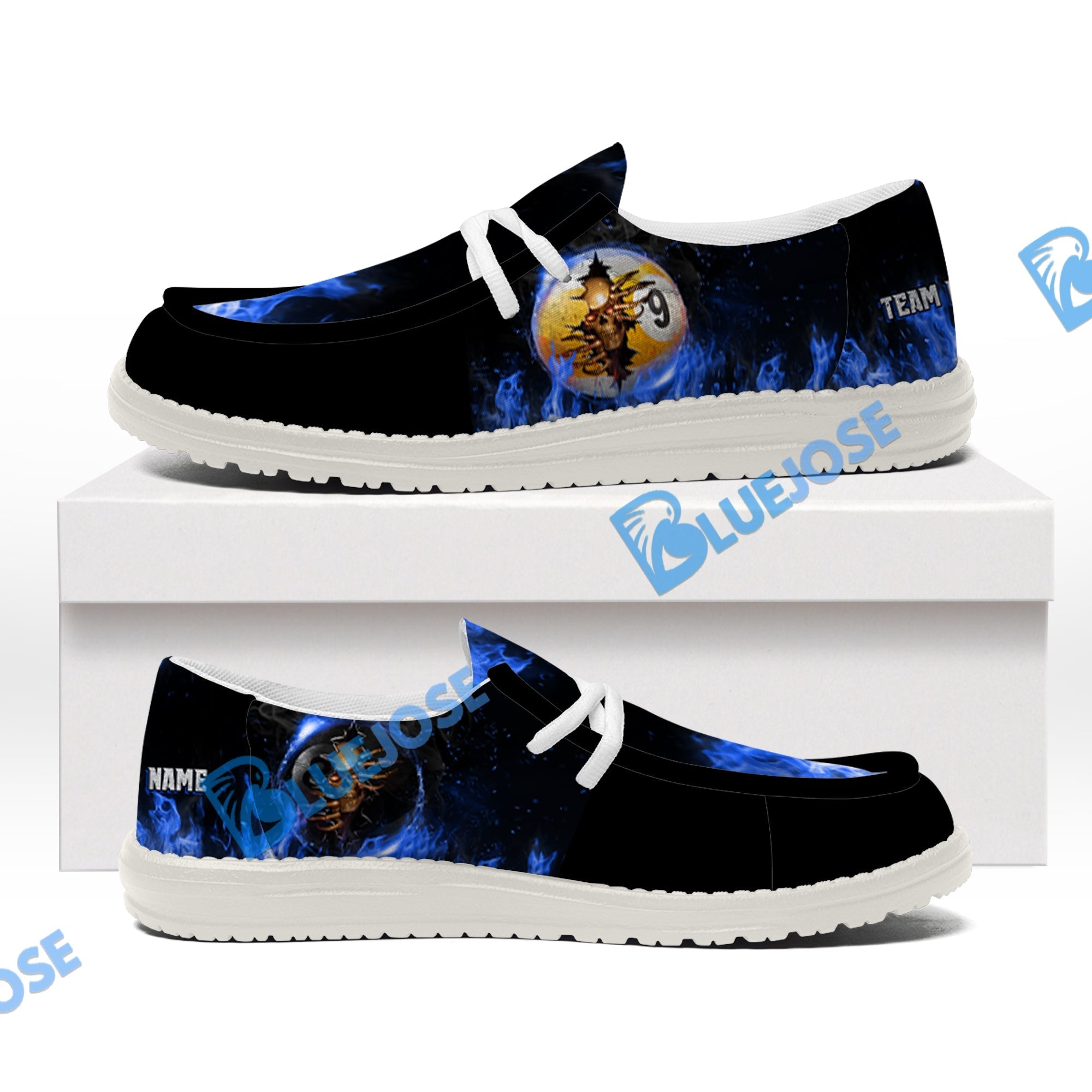Billiards Ball 8 And 9 Fire Crack Lace Up Loafers 2026