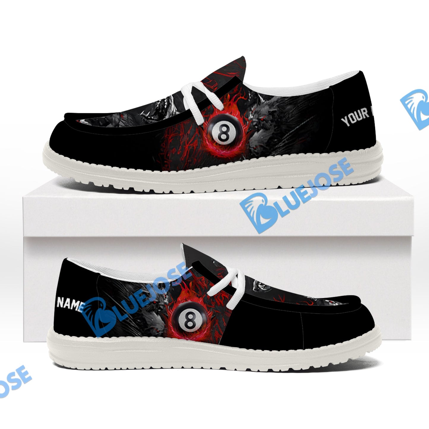 Billiards Flame Wolf Lace Up Loafers 2026