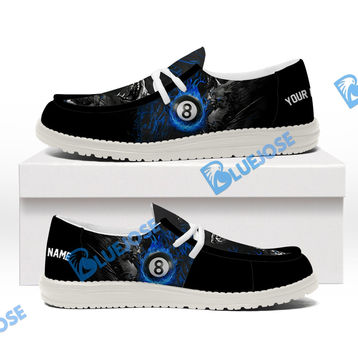 Billiards Flame Wolf Lace Up Loafers 2026