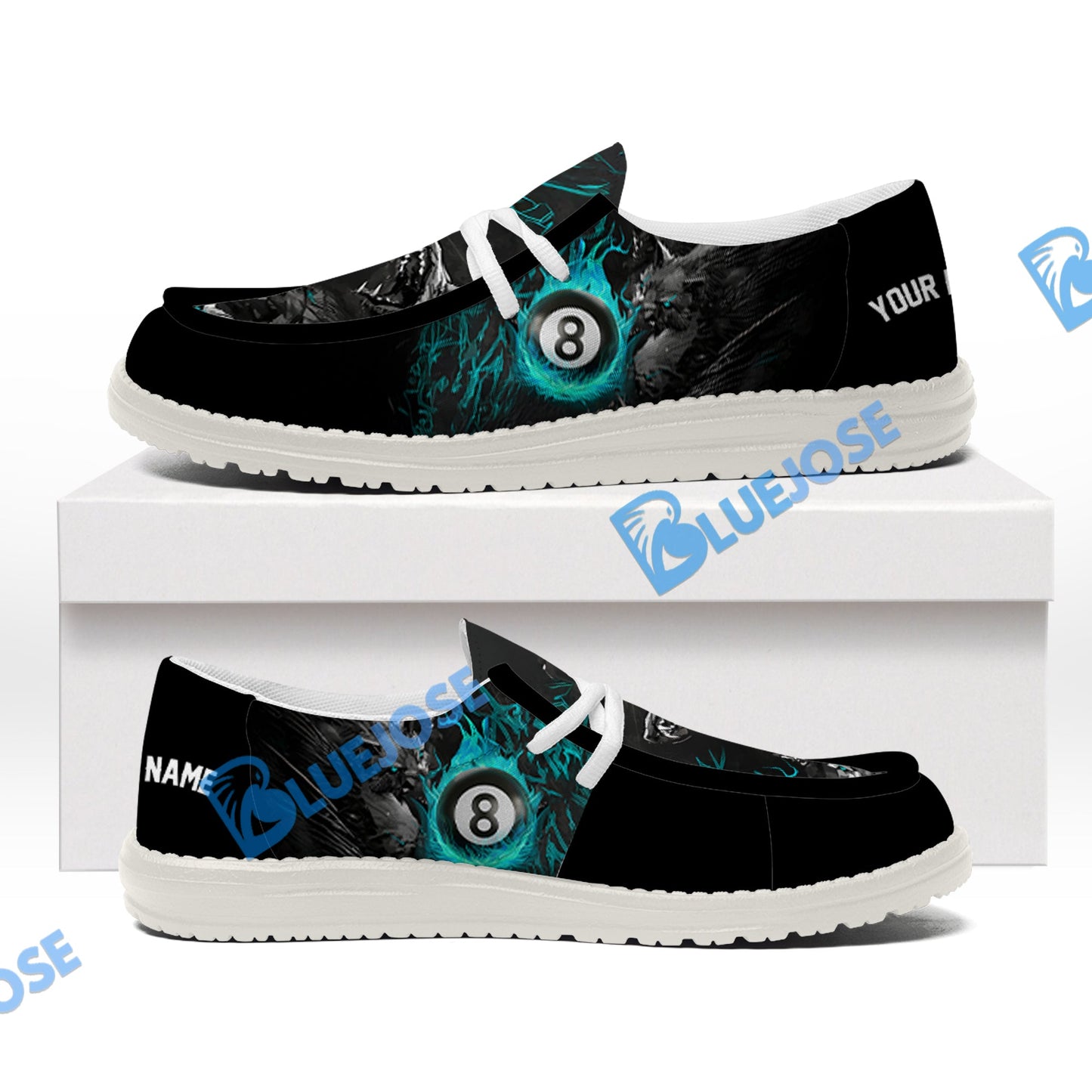 Billiards Flame Wolf Lace Up Loafers 2026