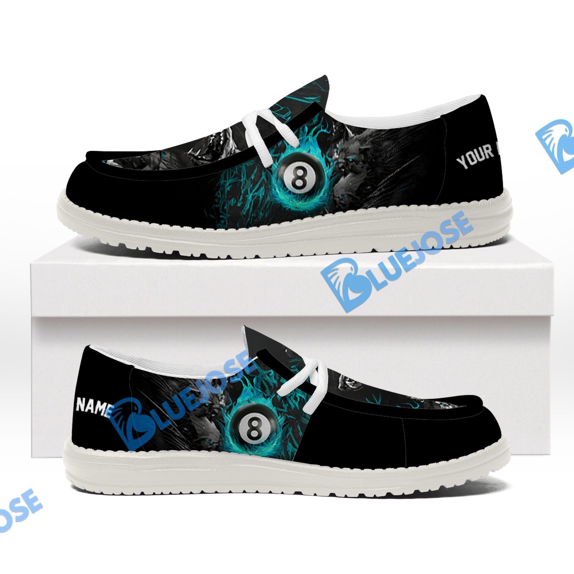 Billiards Flame Wolf Lace Up Loafers 2026