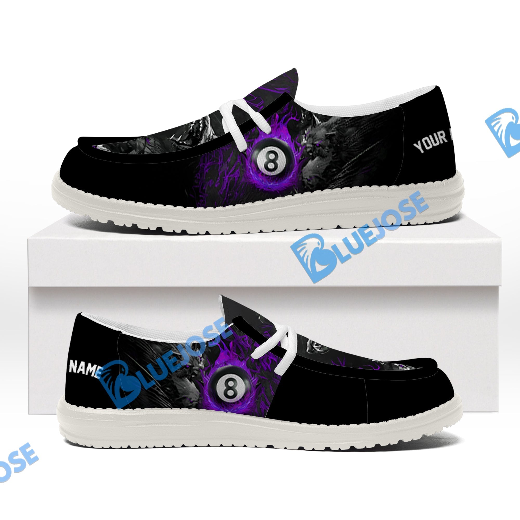 Billiards Flame Wolf Lace Up Loafers 2026