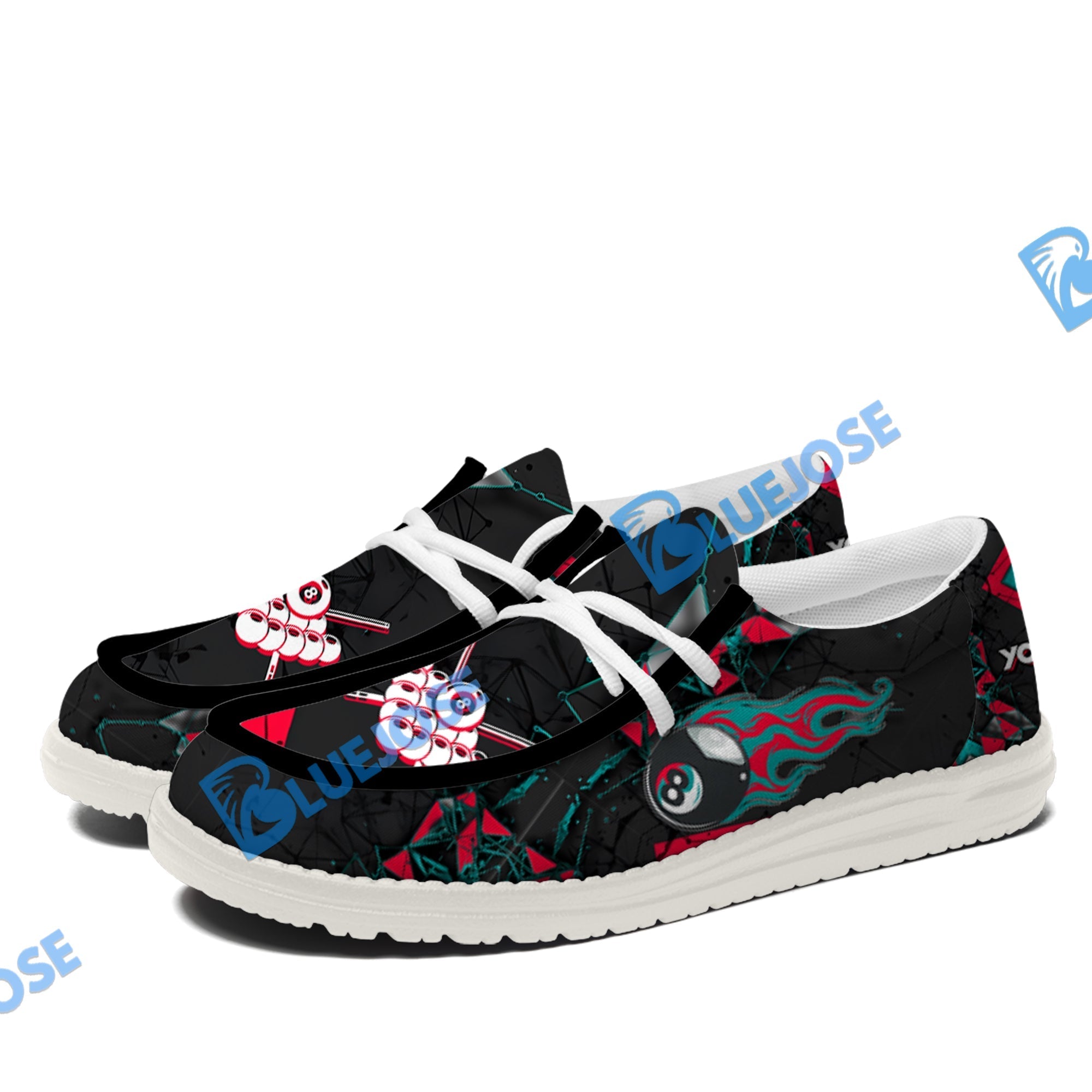 Billiards 8 Ball Peaceful Fire Lace Up Loafers 2026