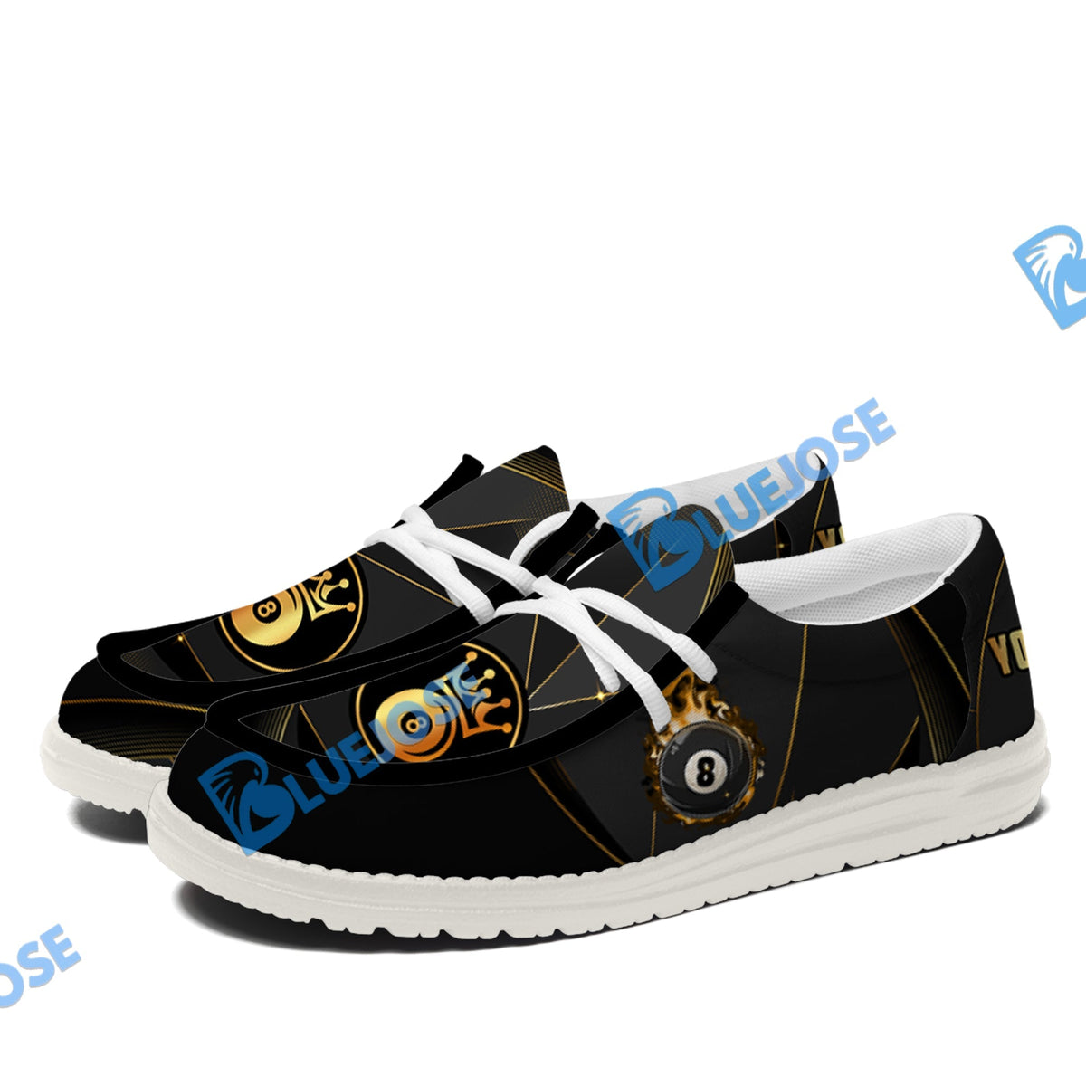 Billiards 8 Ball Flame Luxury Lace Up Loafers 2026