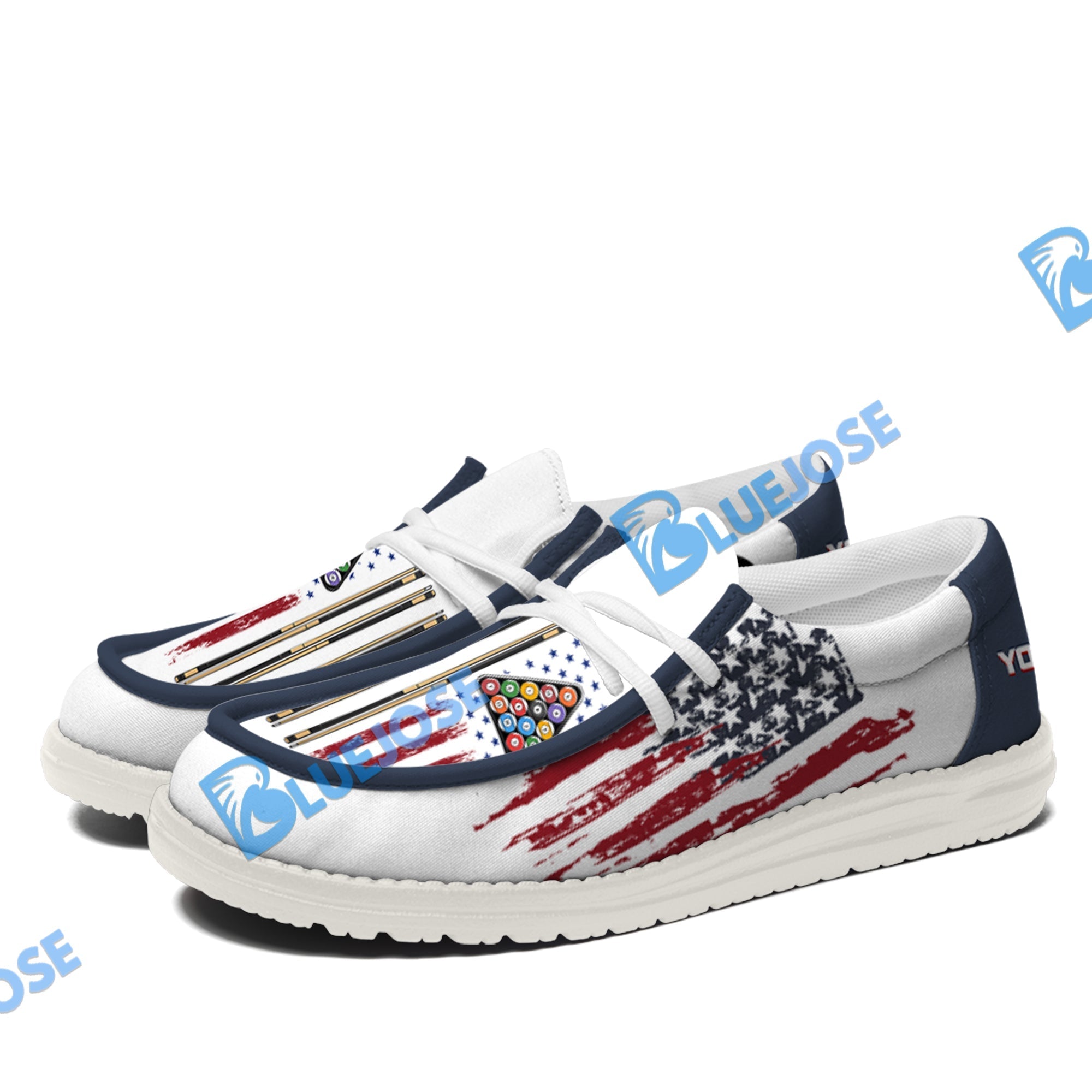Billiards Ball 8 US Flag Champion Lace Up Loafers 2026