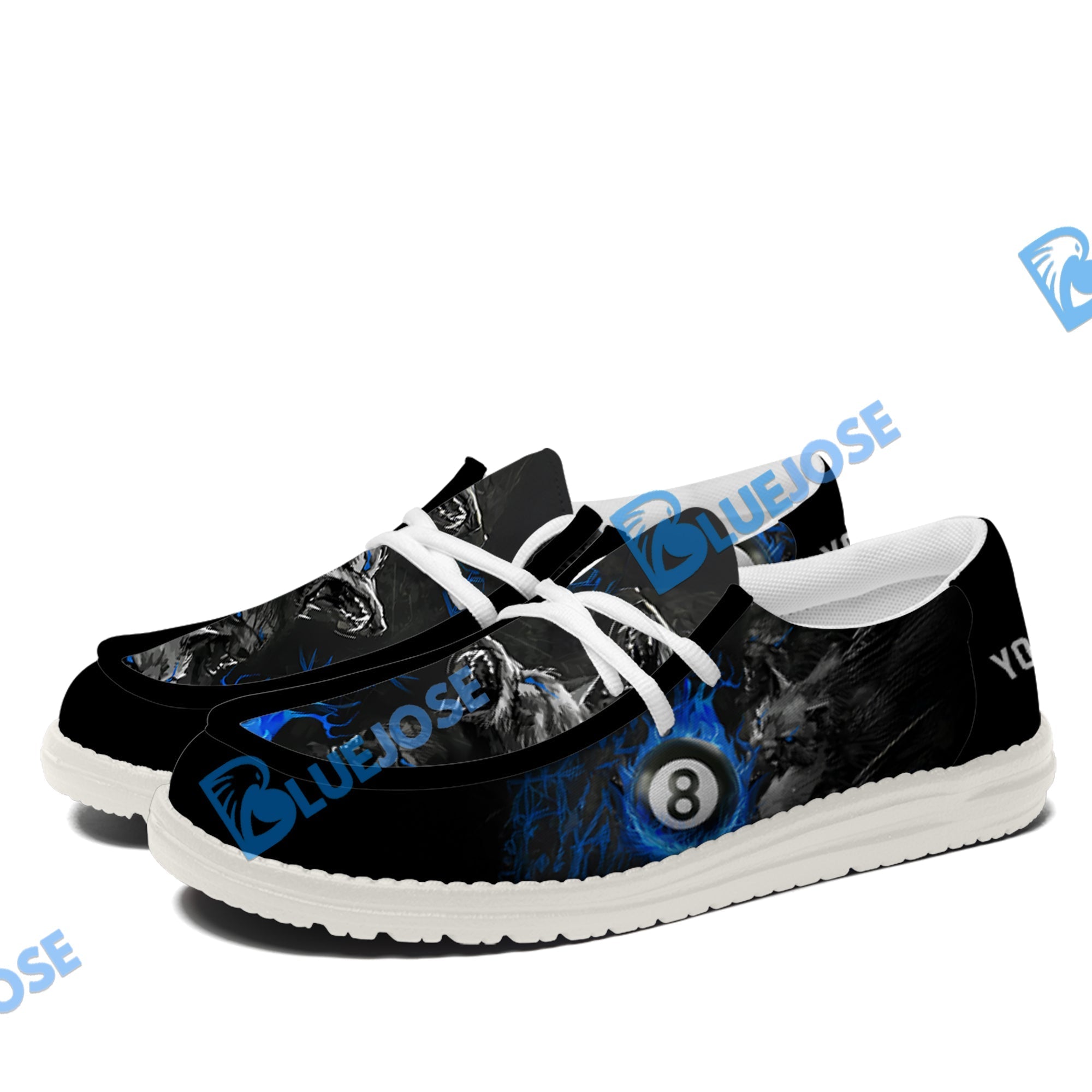 Billiards Flame Wolf Lace Up Loafers 2026