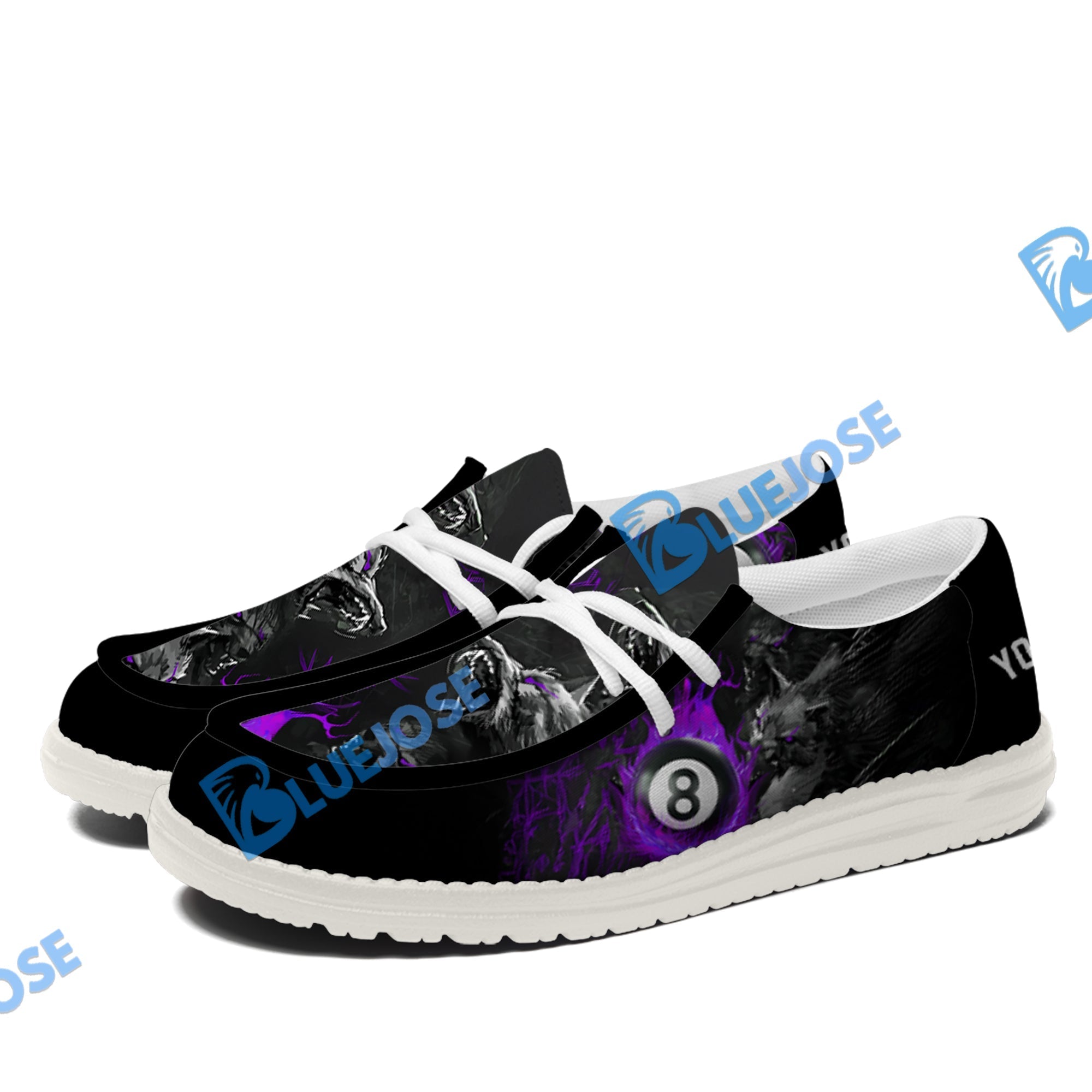 Billiards Flame Wolf Lace Up Loafers 2026