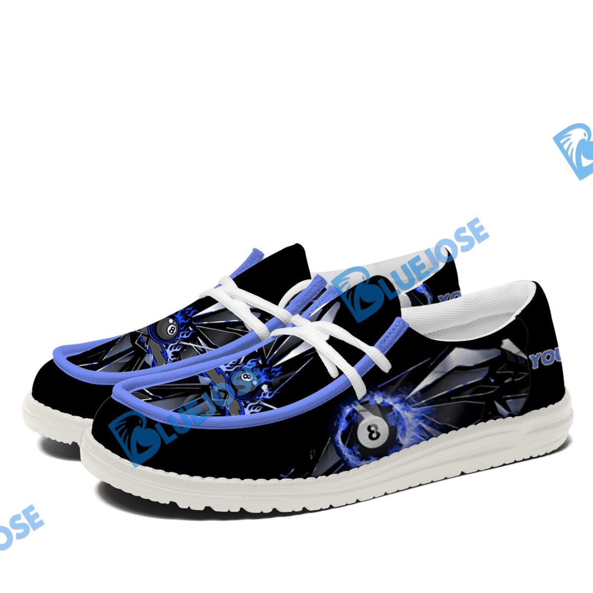 Billiards Ball 8 Fire Broken Glass Lace Up Loafers 2026