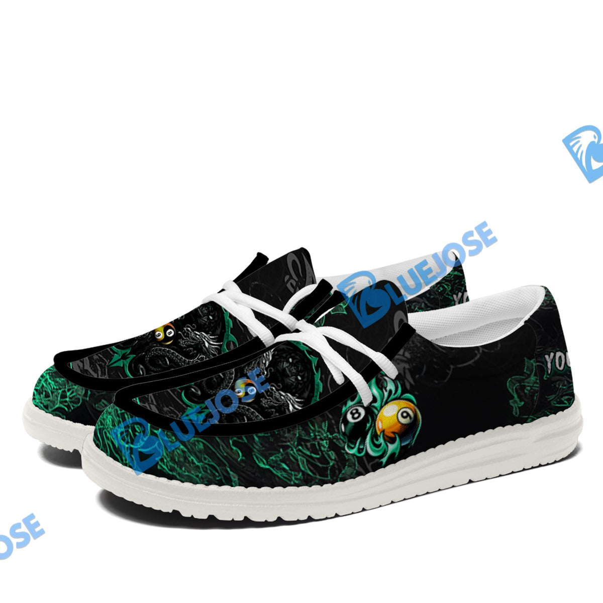 Billiards Ball 8 & 9 Yinyang Dragon Tiger Lace Up Loafers 2026