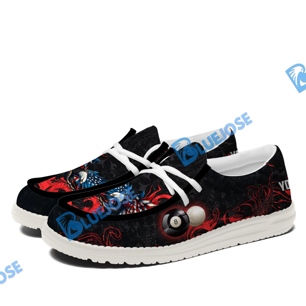 Billiards 8 Ball Almighty American Eagle Lace Up Loafers 2026