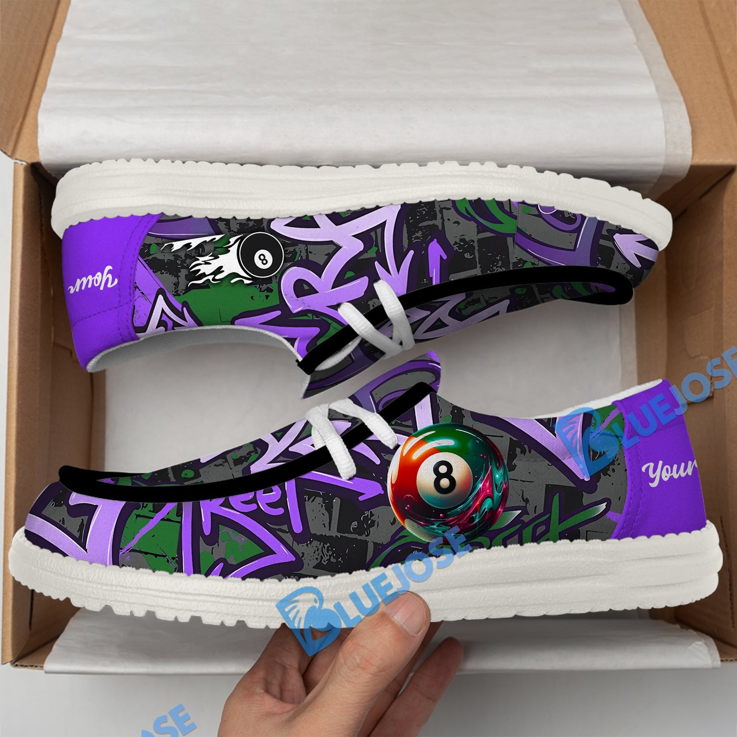 Billiards Ball 8 Graffiti Street Lace Up Loafers 2026