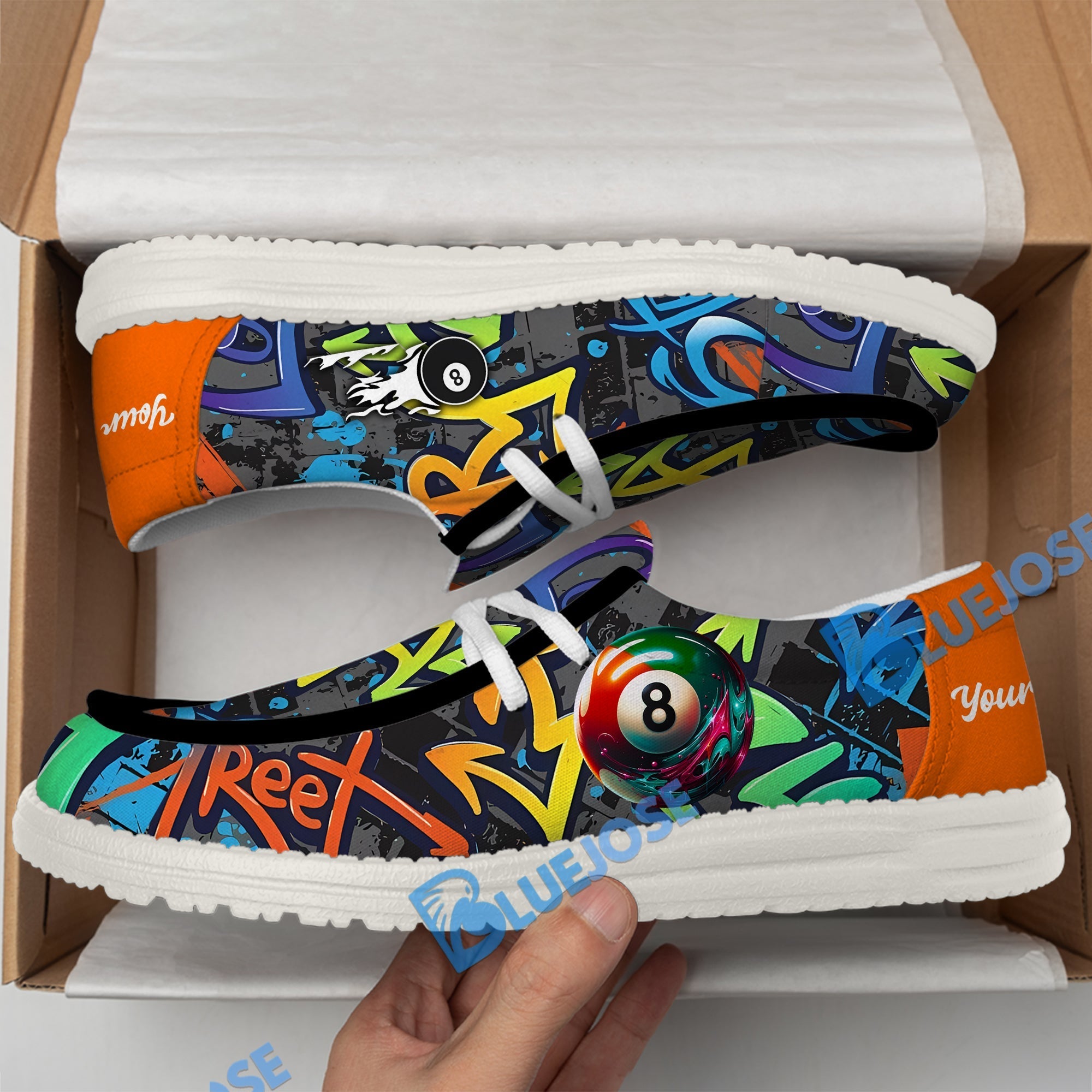 Billiards Ball 8 Graffiti Street Lace Up Loafers 2026