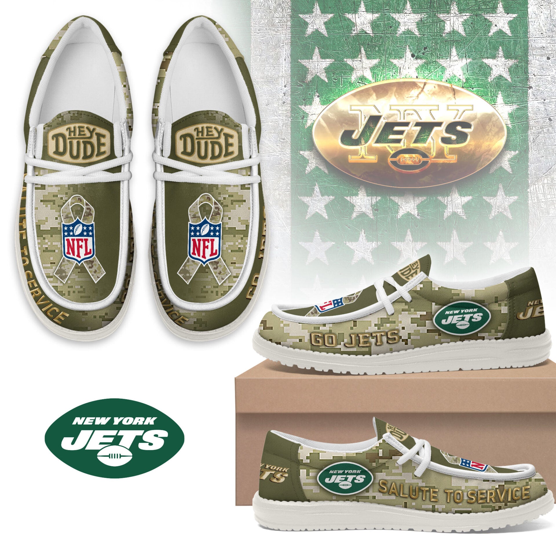 New York Jets Lace Up Loafers 2026