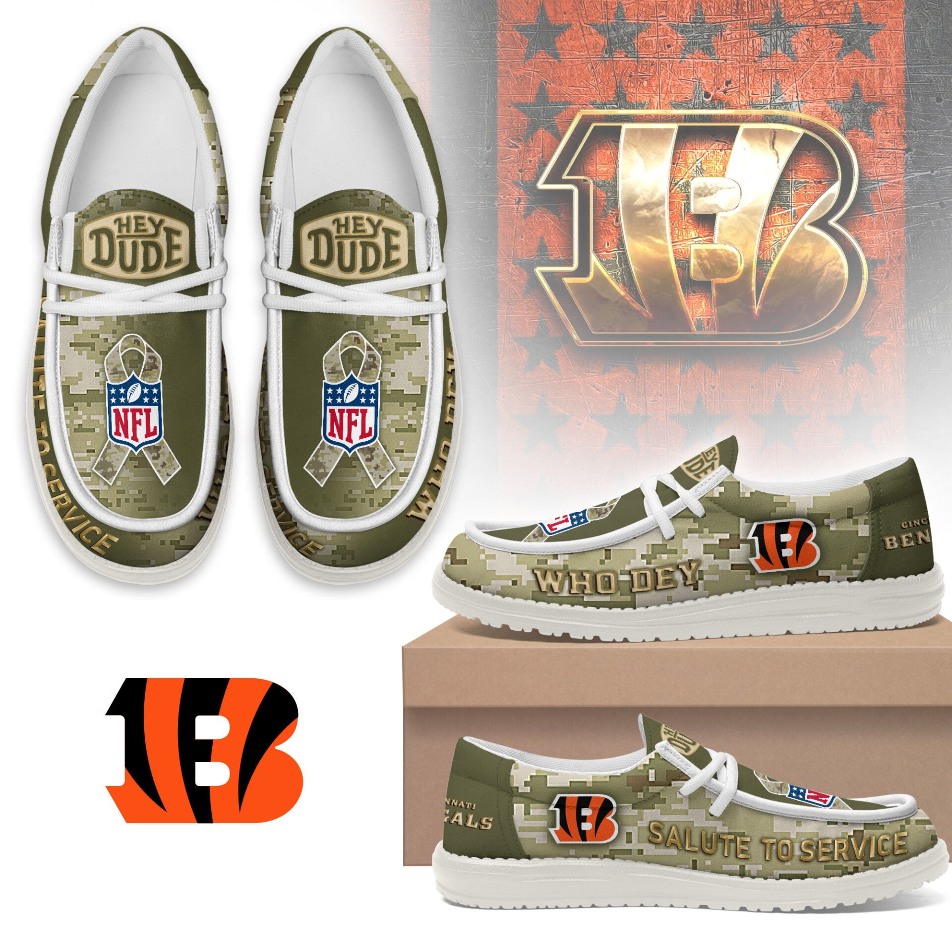 Cincinnati Bengals Lace Up Loafers 2026