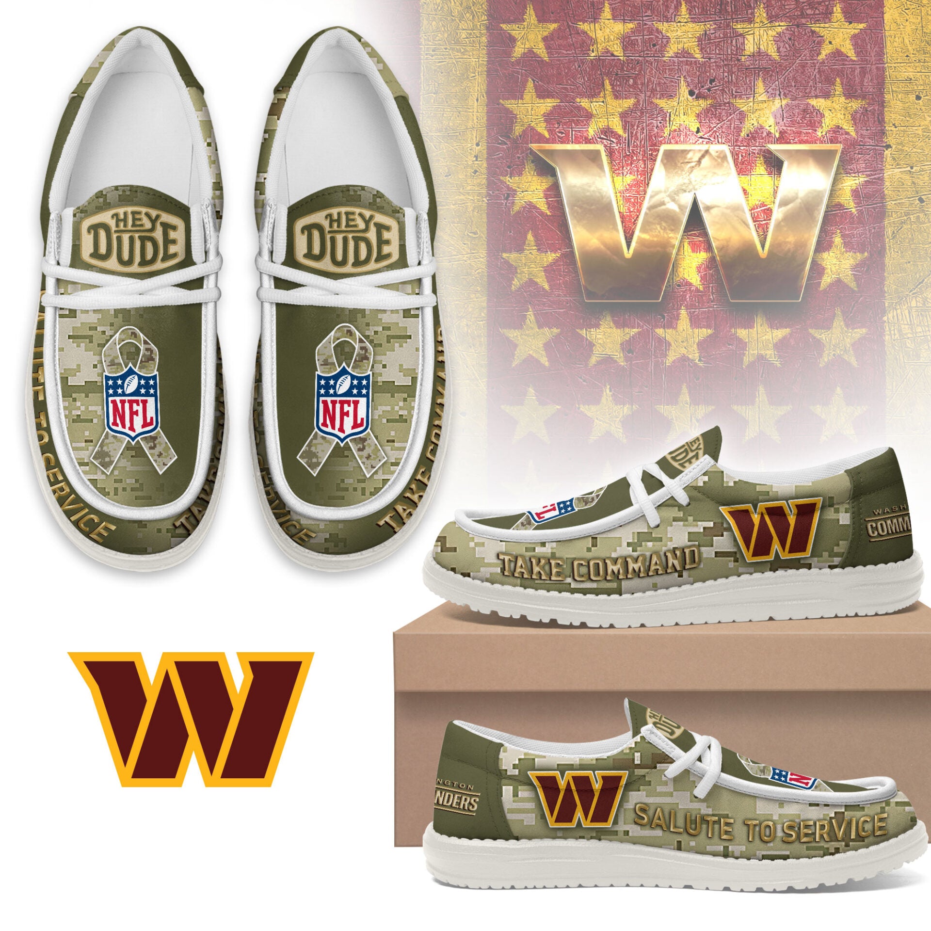 Washington Commanders Lace Up Loafers 2026