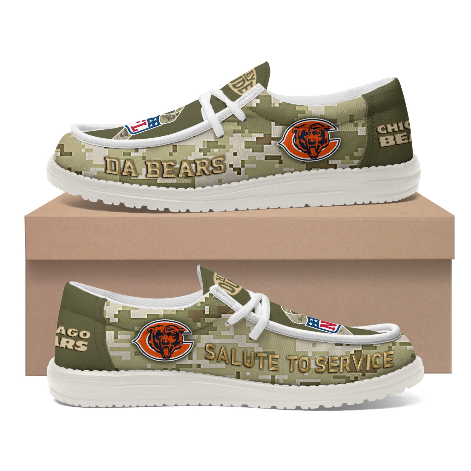 Chicago Bears Lace Up Loafers 2026