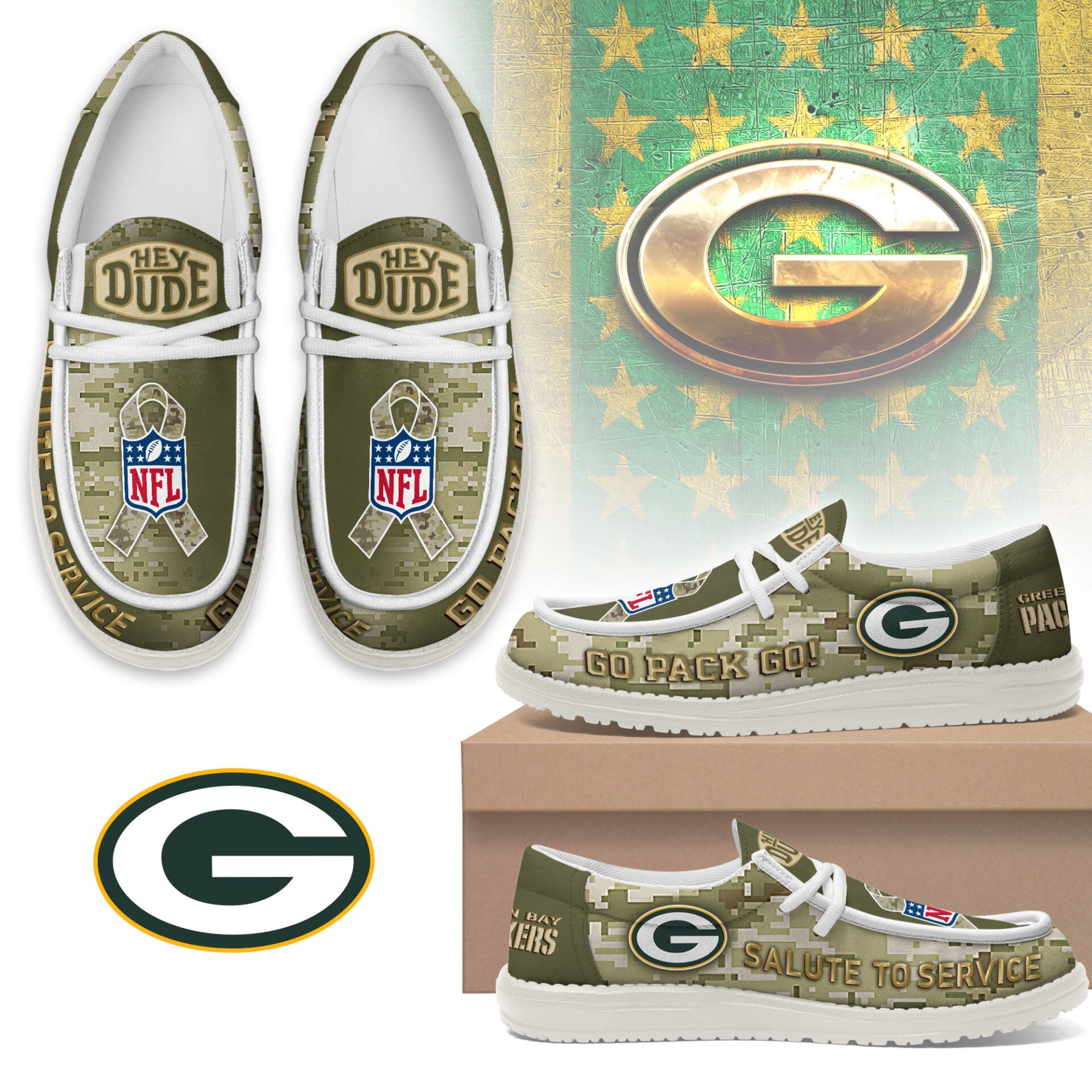 Green Bay Packers Lace Up Loafers 2026