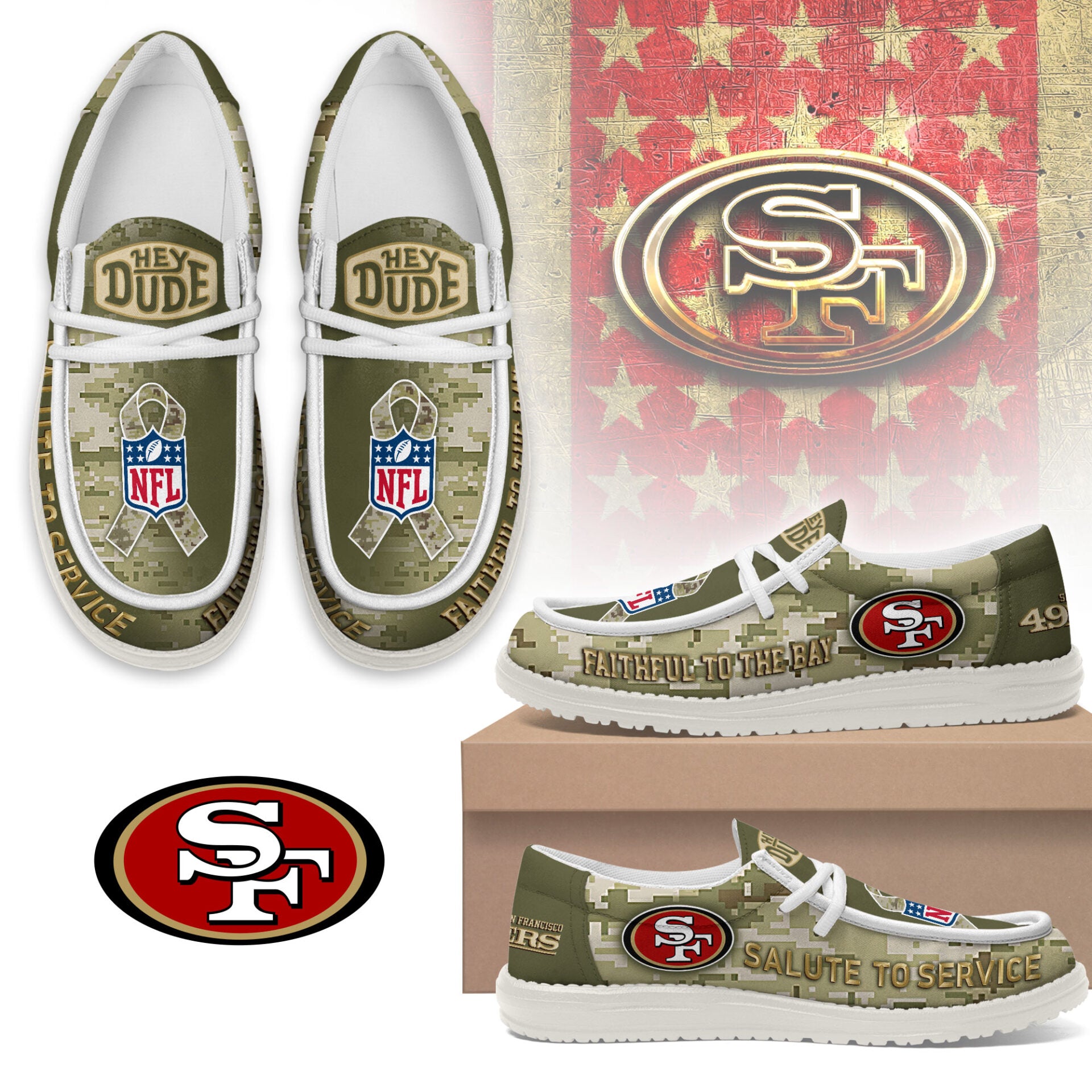 San Francisco 49ers Lace Up Loafers 2026