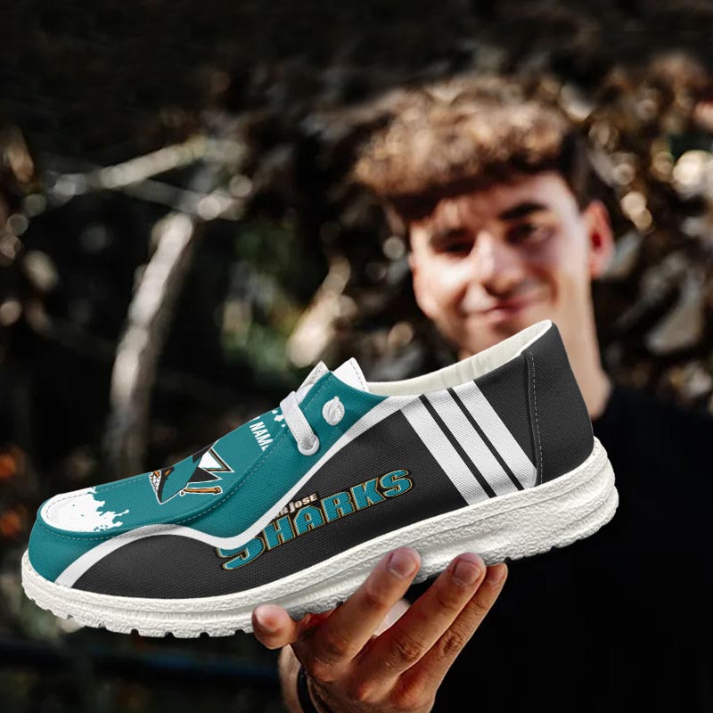 San Jose Sharks Lace Up Loafers Shoes 2026
