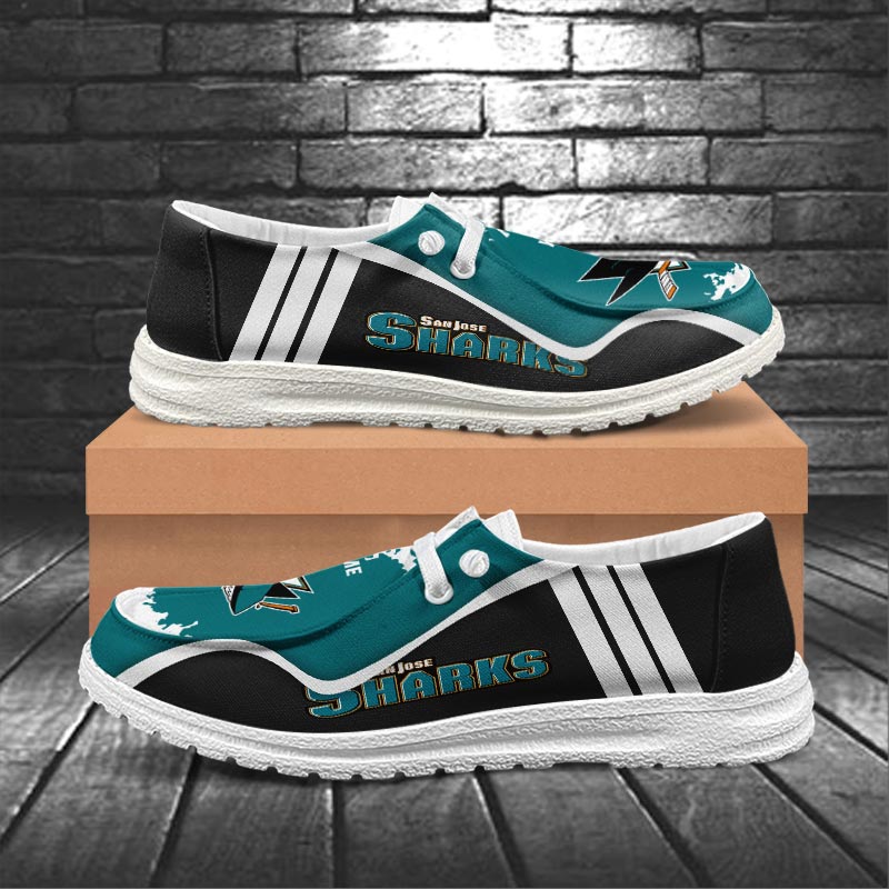 San Jose Sharks Lace Up Loafers Shoes 2026