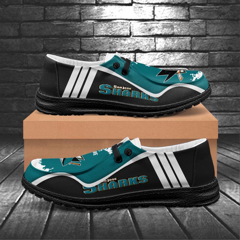 San Jose Sharks Lace Up Loafers Shoes 2026