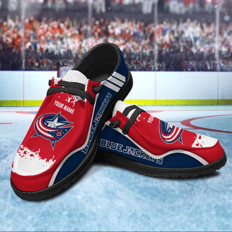 Columbus Blue Jackets Lace Up Loafers Shoes 2026