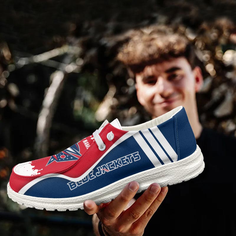 Columbus Blue Jackets Lace Up Loafers Shoes 2026
