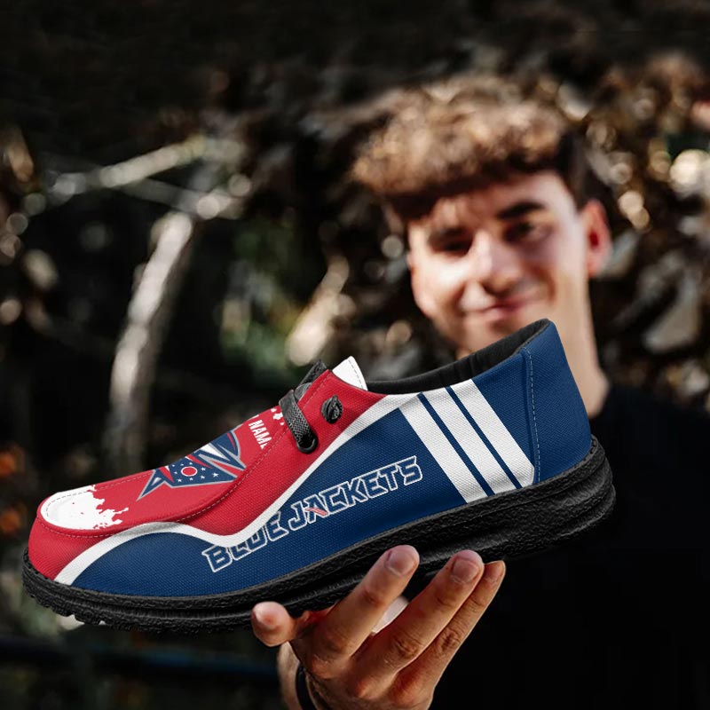 Columbus Blue Jackets Lace Up Loafers Shoes 2026