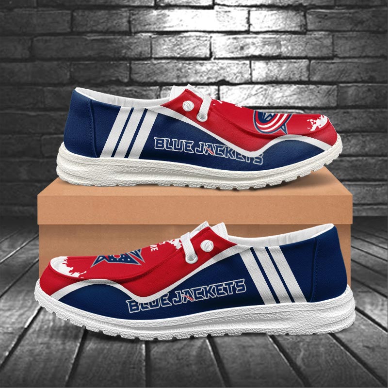 Columbus Blue Jackets Lace Up Loafers Shoes 2026