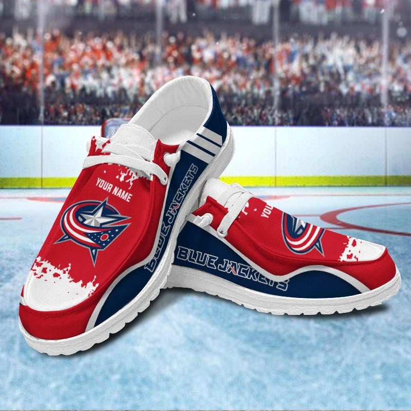 Columbus Blue Jackets Lace Up Loafers Shoes 2026