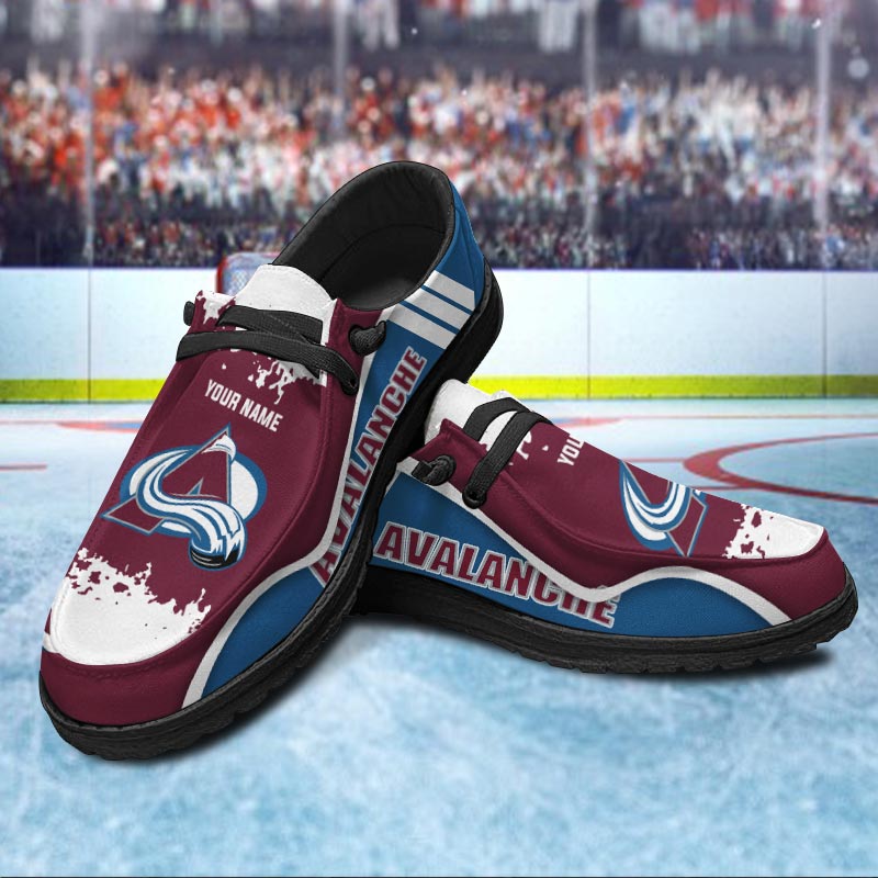 Colorado Avalanche Lace Up Loafers Shoes 2026