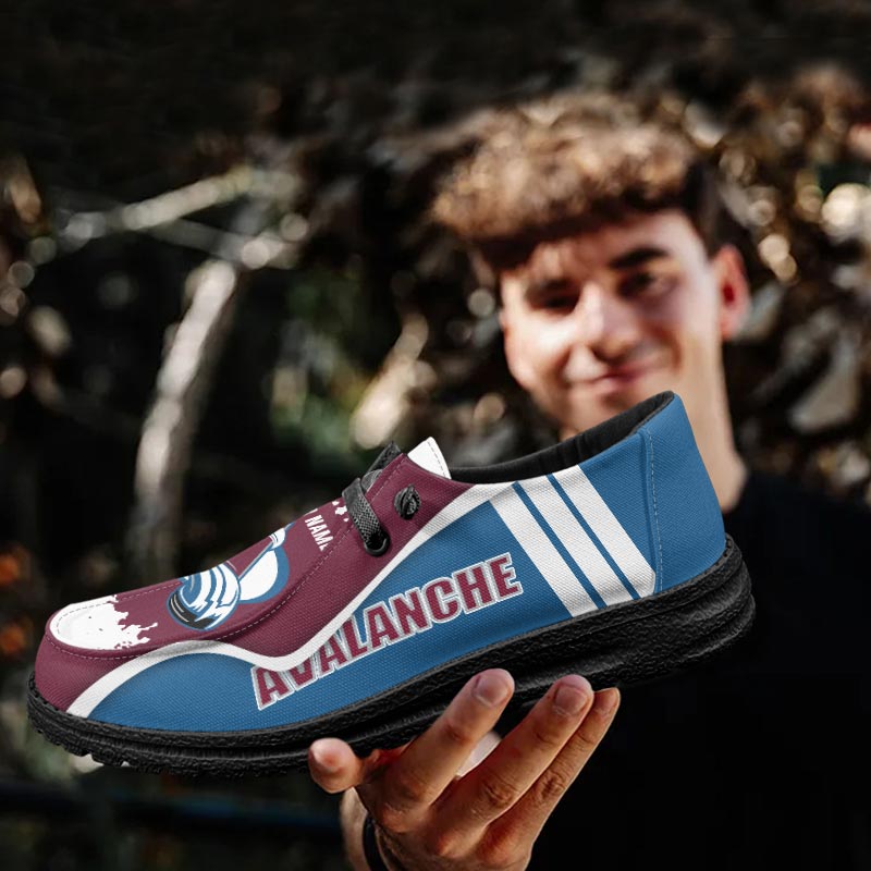 Colorado Avalanche Lace Up Loafers Shoes 2026
