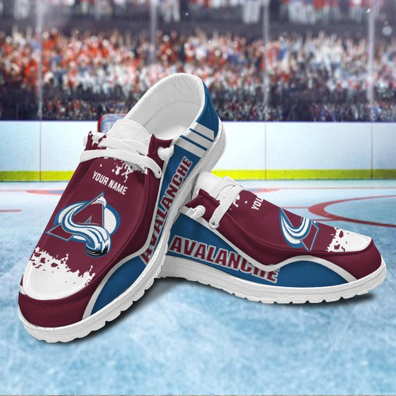 Colorado Avalanche Lace Up Loafers Shoes 2026