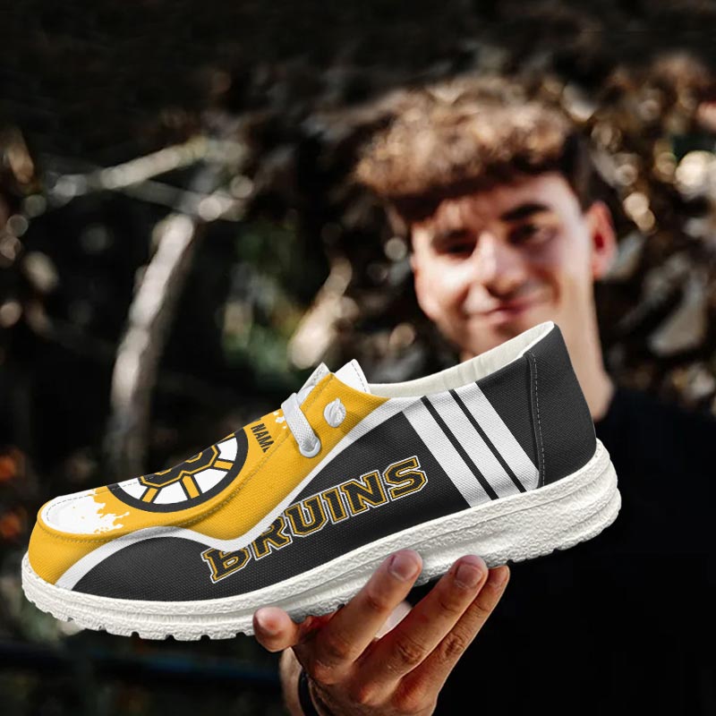 Boston Bruins Lace Up Loafers Shoes 2026