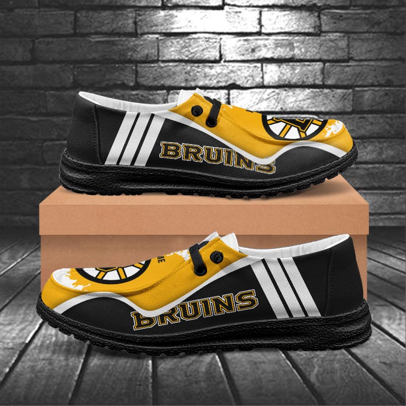 Boston Bruins Lace Up Loafers Shoes 2026