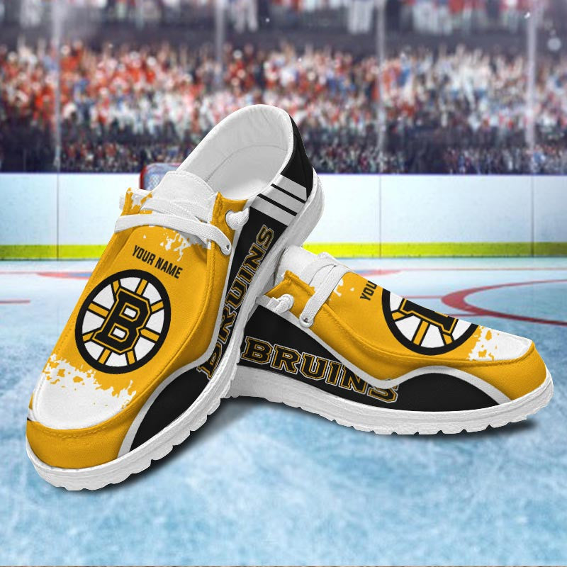 Boston Bruins Lace Up Loafers Shoes 2026