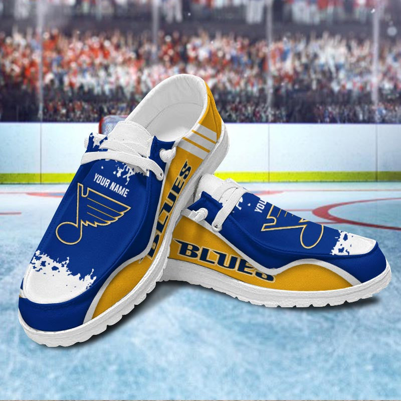 St Louis Blues Lace Up Loafers Shoes 2026