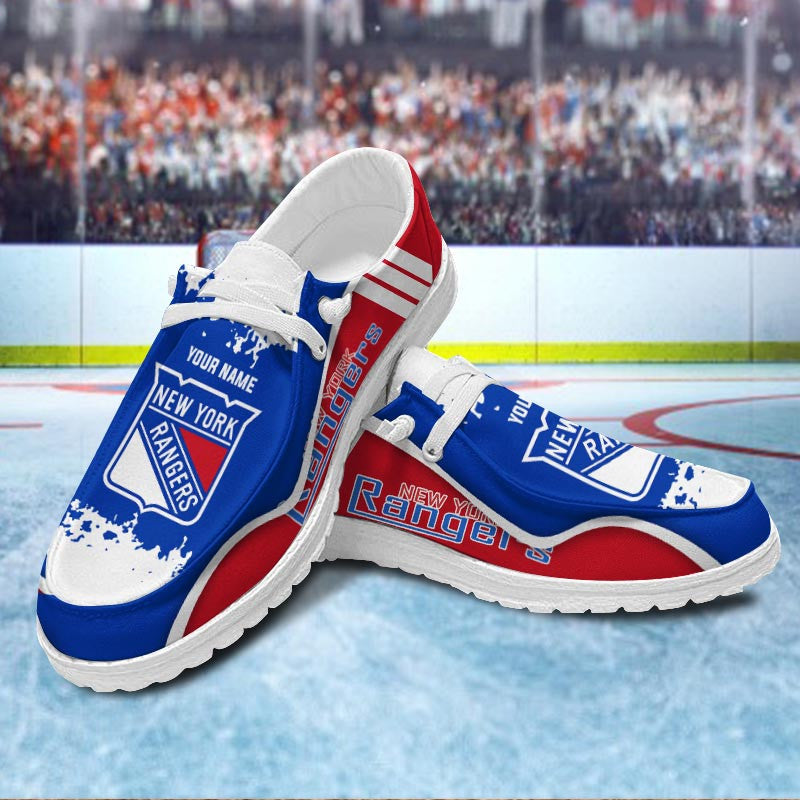 New York Rangers Lace Up Loafers Shoes 2026