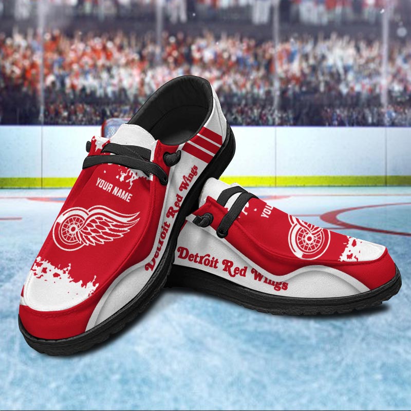 Detroit Red Wings Lace Up Loafers Shoes 2026