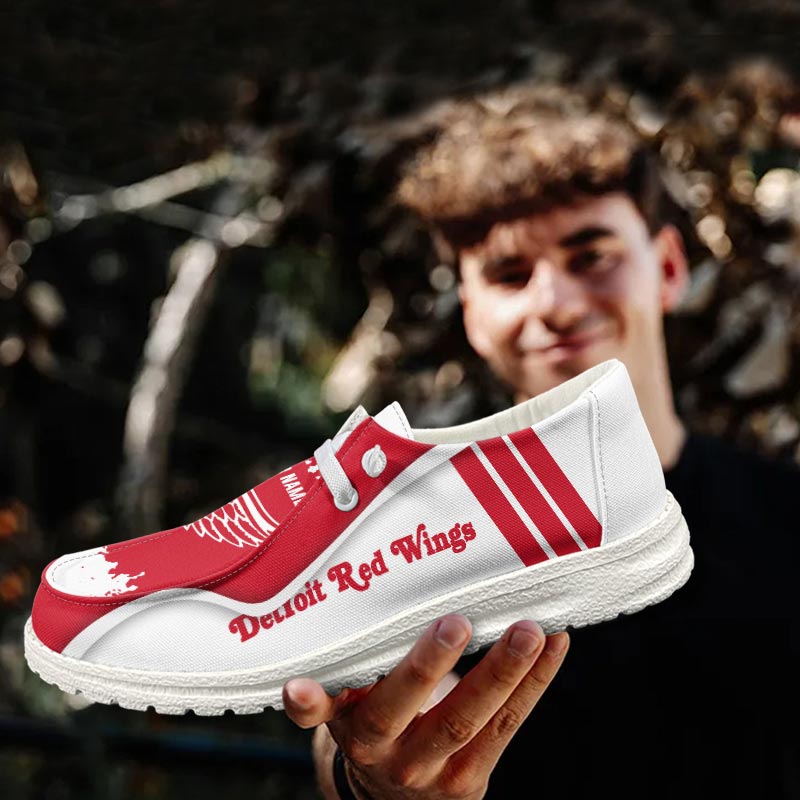 Detroit Red Wings Lace Up Loafers Shoes 2026