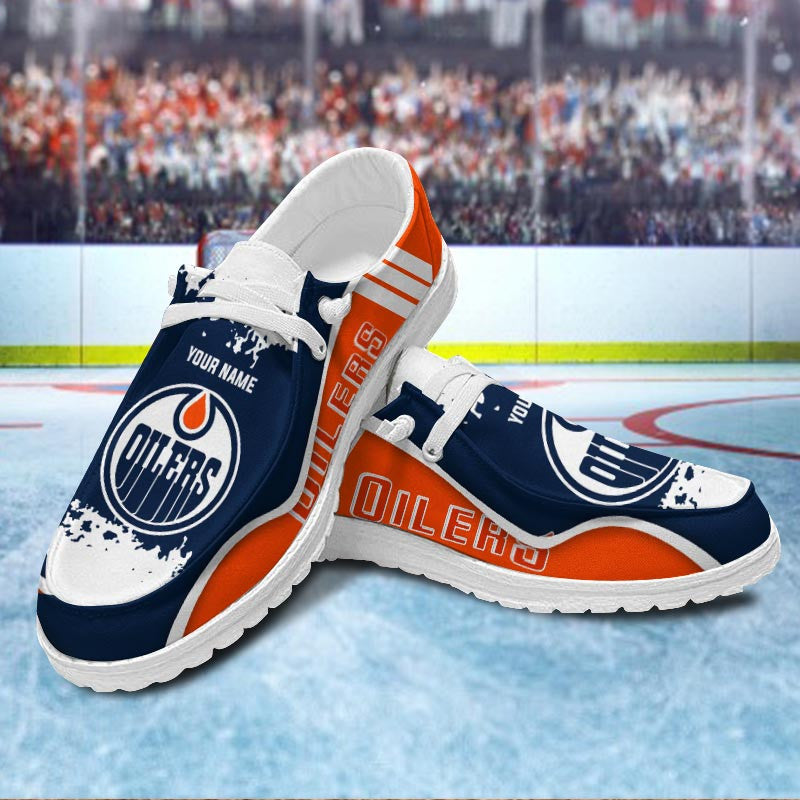 Edmonton Oilers Lace Up Loafers Shoes 2026