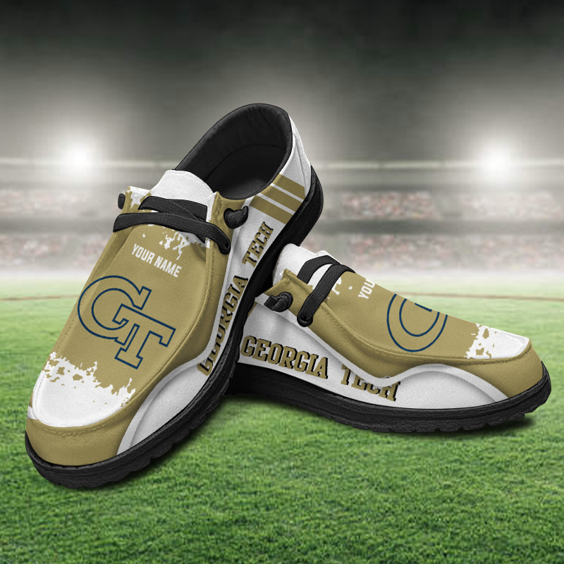 Georgia Tech Yellow Jackets Lace Up Loafers Shoes 2026