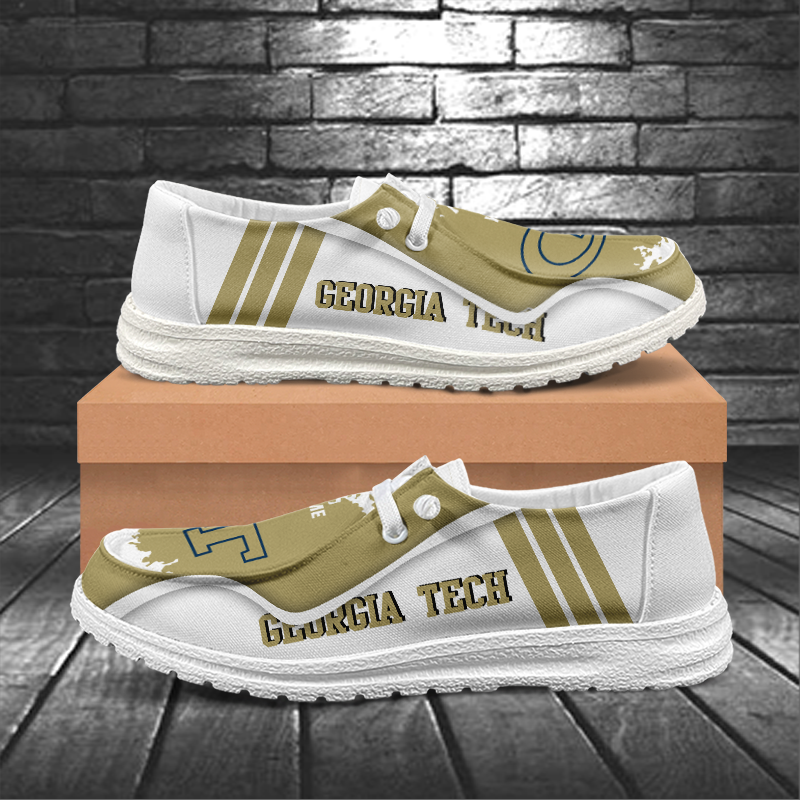 Georgia Tech Yellow Jackets Lace Up Loafers Shoes 2026