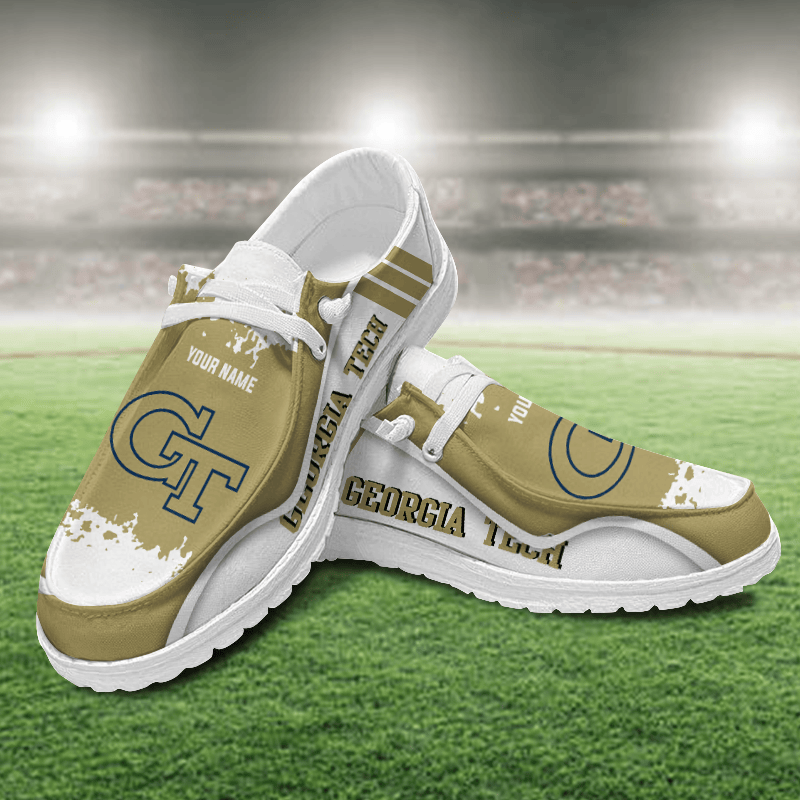 Georgia Tech Yellow Jackets Lace Up Loafers Shoes 2026