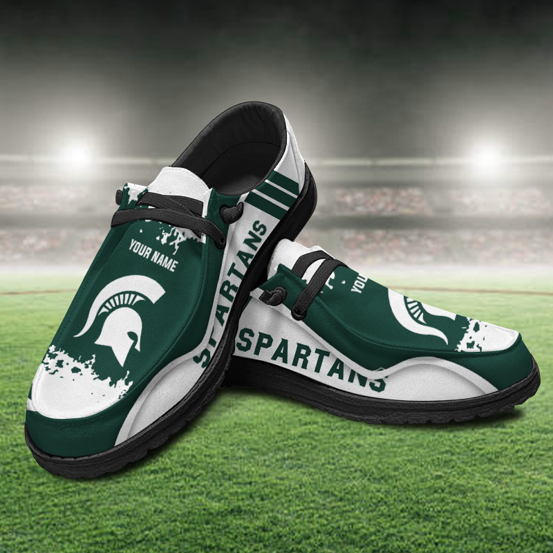 Michigan State Spartans Lace Up Loafers Shoes 2026
