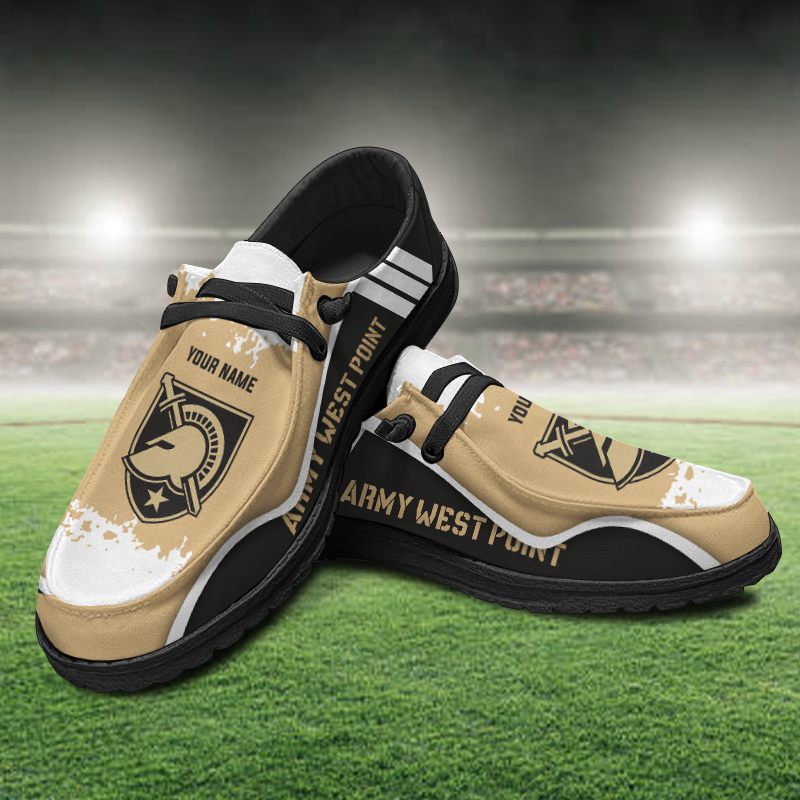 Army Black Knights Lace Up Loafers Shoes 2026